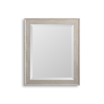 white rustic mirror