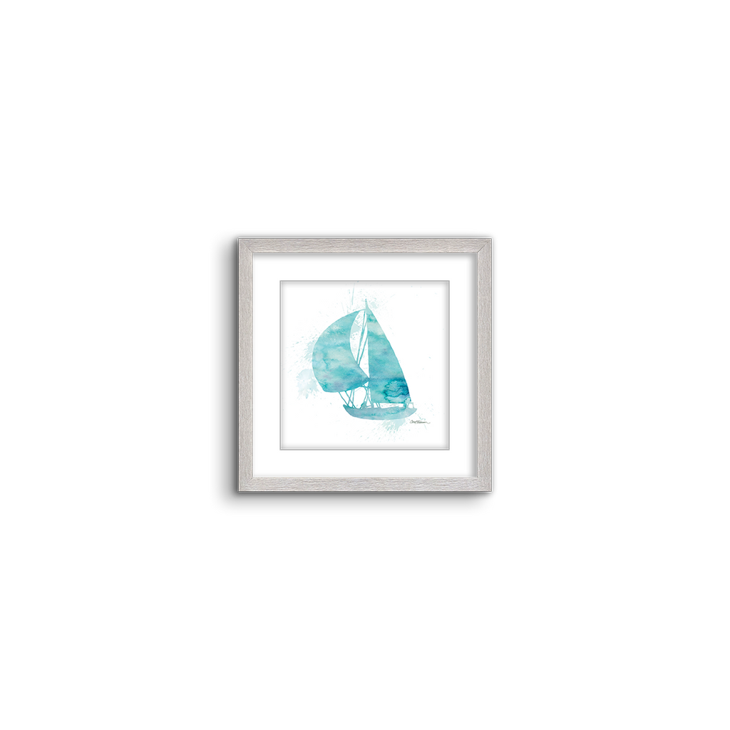 watercolor silhouette ~ sailboat
