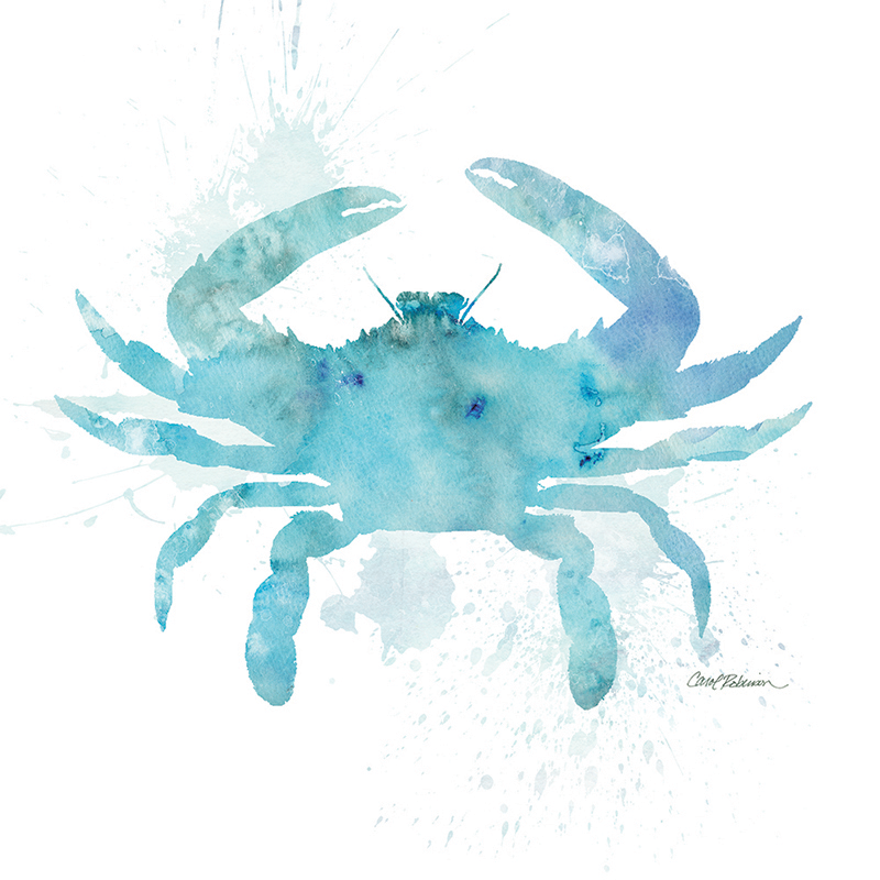 watercolor silhouette ~ crab