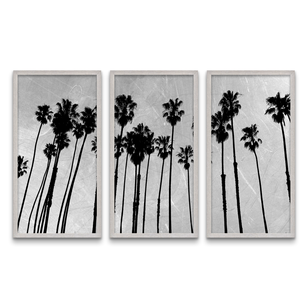silver palm silhouettes