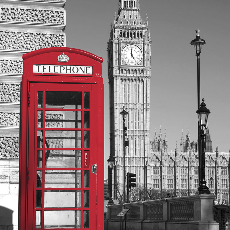 cityscape grey & red ~ big ben ~ london