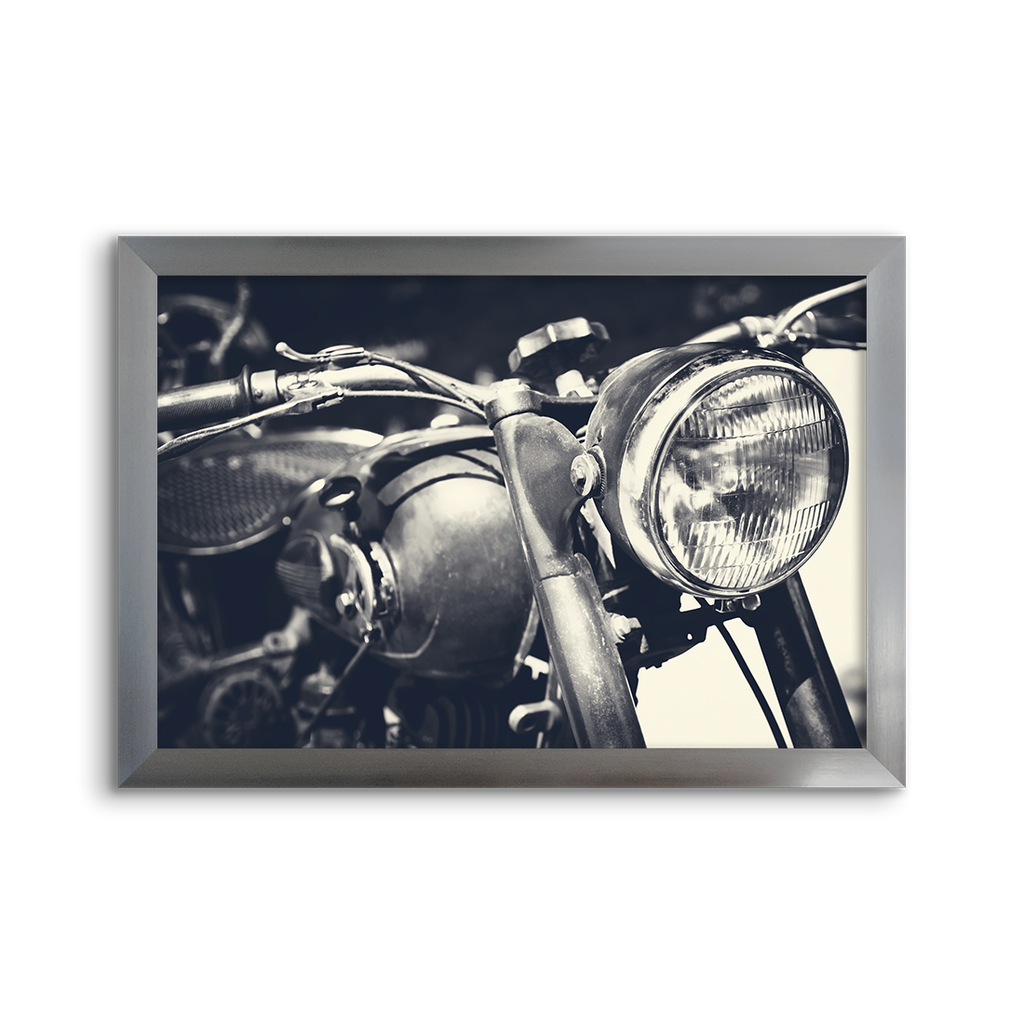 vintage motorcycle headlight
